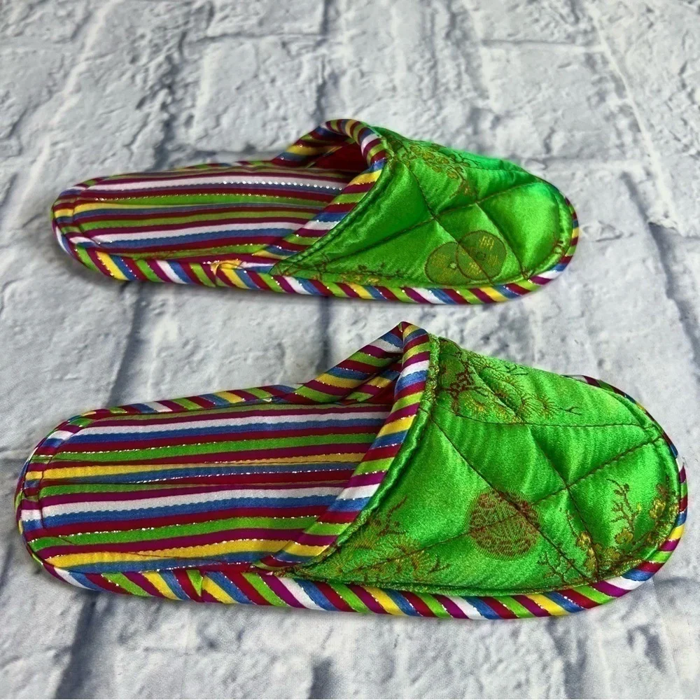 New Children's satin slippers size 11/12 little boys or girls